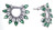 2.59 Carat Emerald and Diamond 18 Karat White Gold Earrings