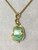 Vintage Rough Cut Emerald 18 Karat Yellow Gold Pendant