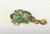 Vintage Rough Cut Emerald 18 Karat Yellow Gold Pendant
