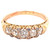 Antique Five Old Mine Cut Diamond 18K Yellow Gold Ring