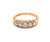 Antique Five Old Mine Cut Diamond 18K Yellow Gold Ring