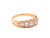 Antique Five Old Mine Cut Diamond 18K Yellow Gold Ring