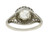 Art Deco 1.12 Carats Diamond 18 Karat White Gold Trellis Engagement Ring GIA