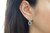 Vintage 1.80 Carat Emerald and Diamond Dangle Earrings in 18 Karat White Gold