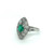 Art DÃ©co Platinum 18 Karat White Gold Emerald Diamond Dress Cocktail Ring
