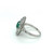 Art DÃ©co Platinum 18 Karat White Gold Emerald Diamond Dress Cocktail Ring