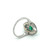 Art DÃ©co Platinum 18 Karat White Gold Emerald Diamond Dress Cocktail Ring