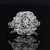 French 1930s Art Deco Diamonds Platinum Ring