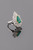 3.64 Carat Pear Shape Emerald and Diamond 18 Karat Gold Cocktail Ring