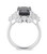 18 Karat White Gold LOLA Deco Inspired Black Spinel and Diamond Ring