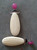 Art Deco Style Ruby Cabs Gold Diamonds Black Enamel Mammoth Bone Drops Earrings