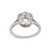 French Art Deco 3.93 Carat Old European Cut Diamond Engagement Ring