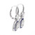 Illusion Diamond and Sapphire Drop Dangle Earrings
