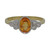 18 Karat Yellow & White Gold Oval Yellow Sapphire and Diamond Ring