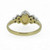 18 Karat Yellow & White Gold Oval Yellow Sapphire and Diamond Ring