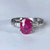 Estate 2.75 Carat Vintage Ruby Diamond Ring Platinum and 18K