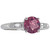 Pink Tourmaline in Deco-Era Platinum Engagement Ring with Straight Baguettes