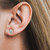 0.38 Carat Diamond Mini Halo Earrings in 14 Karat Yellow Gold, Shlomit Rogel