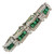 Art Deco 28.00 Carat Total Emerald and Diamond White Gold Link Bracelet