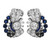 Raymond Yard Vinatge Diamond Blue Sapphire Platinum Retro Clip On Earrings