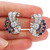 Raymond Yard Vinatge Diamond Blue Sapphire Platinum Retro Clip On Earrings