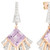 9ct Rose and White Gold Amethyst & Diamond Art Deco Fan Drop Earrings