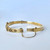 Art Deco Sapphire and Diamond 9 Carat Gold Bangle