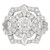 18ct White Gold Diamond Crest Art Deco Style Engagement Ring 'GIA Cert'