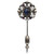 Art Deco Georg Jensen 830 Silver Stick Pin No. 17 with Labradorite and Amethysts