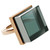 Rose Gold Art Deco Style Men's Ring with Natural Green Amethyst