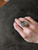Rose Gold Art Deco Style Men's Ring with Natural Green Amethyst