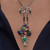 Estate Art Deco Inspired Tutti Frutti, Carved Gemstone and Diamond Necklace