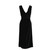 2010s Jil Sander black velvet midi dress