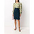 90s Gianfranco FerrÃ© blue wool full lenght buttoned midi skirt