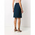 90s Gianfranco FerrÃ© blue wool full lenght buttoned midi skirt