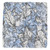 90S Issey Miyake silk scarf with blue and gray floral print