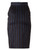 Chantal Thomass 1980's NWT Black Pinstripe Pencil Skirt