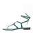 2000s Gucci emerald green leather logoed sandals