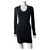 1990's Vintage AlaÃ¯a Bodycon Black Mini Dress V Neck