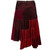 Comme des GarÃ§ons Red Velvet Asymmetric Patchwork Skirt