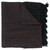 2000s Giorgio Armani brown wool scarf with pattern and macramÃ© insert