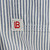 1980s Laura Biagiotti bicolor striped cotton denim jacket