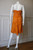 Jean Paul Gaultier Orange Dress Laser Cuts Religious Medals Small size