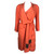 Thierry Mugler Orange Dress Metallic Fringes Large