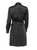 1980's Paco Rabanne Black Silk Shirt Dress