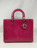 Christian Dior Pink Crocodile Lady Bag
