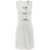 1980's Paco Rabanne White Velvet Buckle Dress