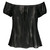 2000s Chanel black mesh top