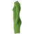 1990s Sybilla green wool fitted tight midi dress