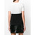 2000s Moschino black and white knitted cotton blend blouse